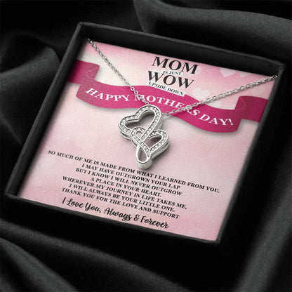 To My Great Mom - Happy Mother's Day - Tmm11 Double Hearts Necklace