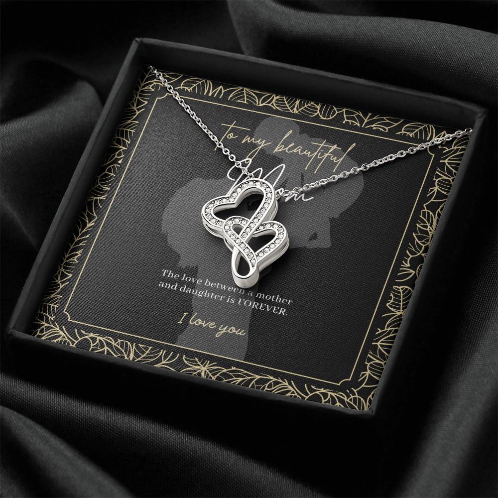 Mom Gift 3.9 Double Hearts Necklace