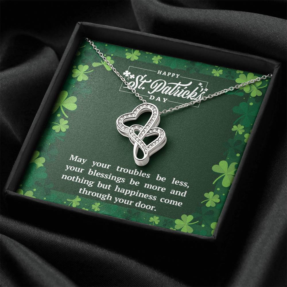 May Your Troubles Be Less -  Double Hearts Necklace