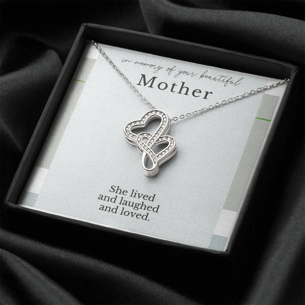To My Mom Necklace 1 Double Hearts Necklace