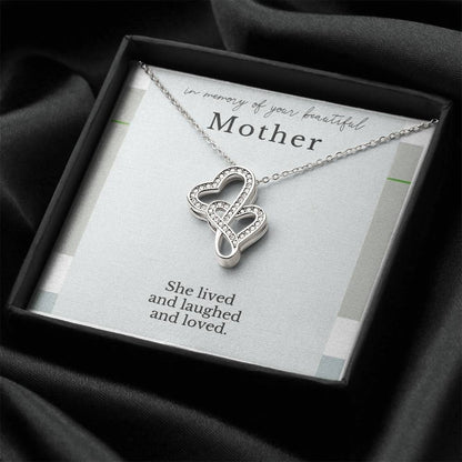 To My Mom Necklace 1 Double Hearts Necklace