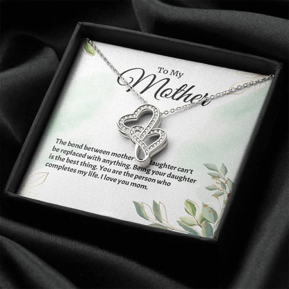 For Mother 1 Double Hearts Necklace