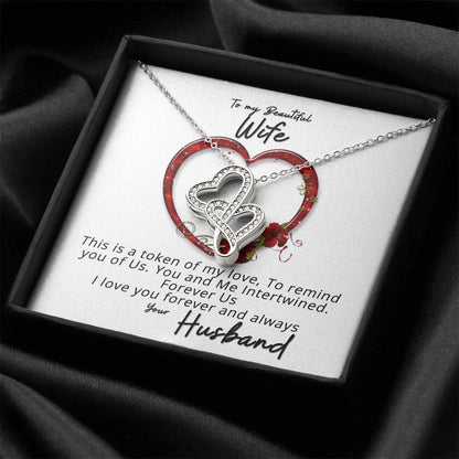 Beautiful Wife Double Hearts Necklace