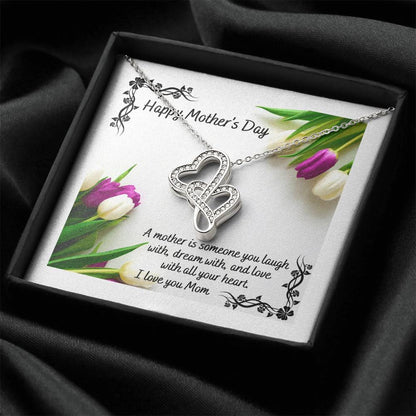 Happy Mother's Day  1 Double Hearts Necklace
