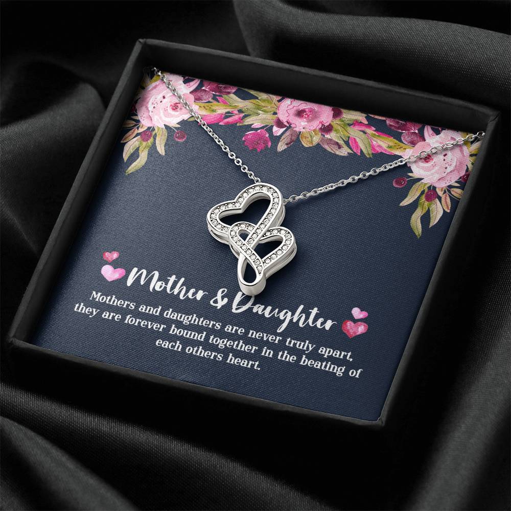 Mother & Daughter - Never Truly Apart Double Hearts Necklace