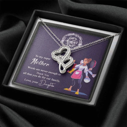 Gorgeous  Double Hearts Necklace