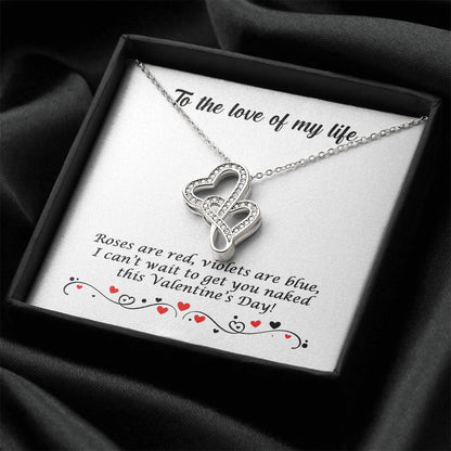 I Can't Wait Double Hearts Necklace