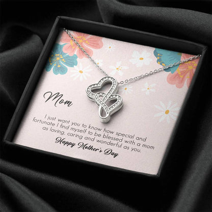 Mother's Day Gift  Necklace For Mom  Mother's Day Necklace  Best Gift For Mom  Mother's Day Necklace Double Hearts Necklace