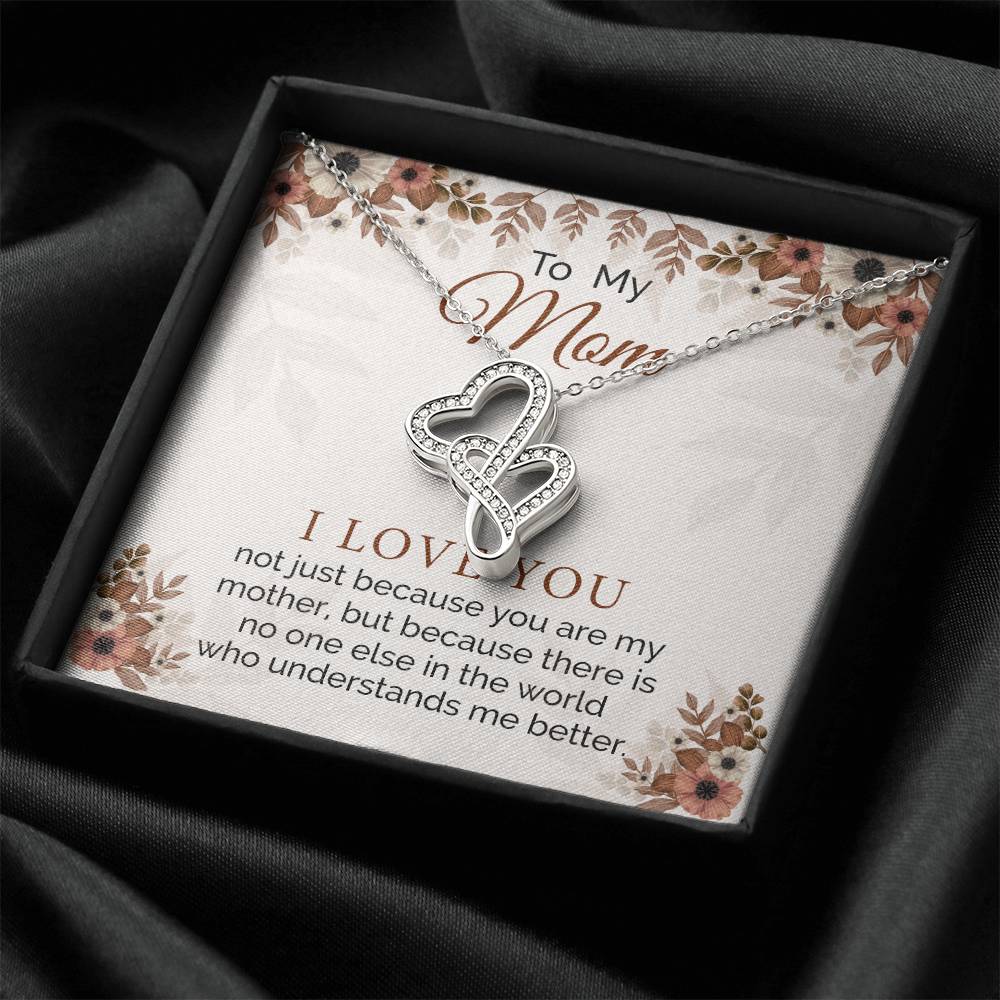 Useful Gifts For Mom Double Hearts Necklace