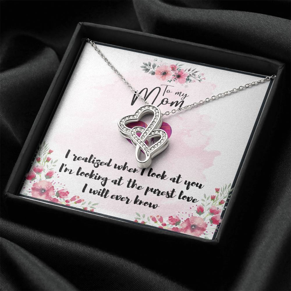 Gift For Mom - Birthday Gift For Mom Mothers Day Gift For Mom Gift For Mom Birthday Necklace For Mom Daughter To Mom G Double Hearts Necklace