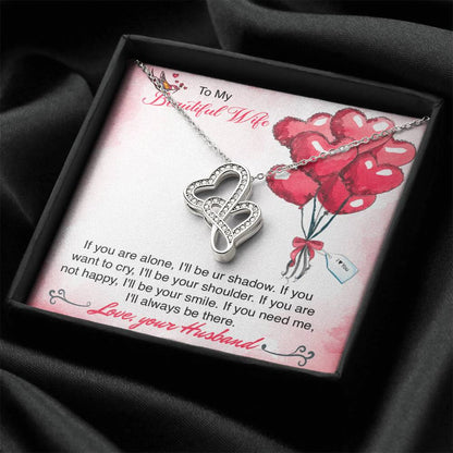 Gorgeous  1 Double Hearts Necklace