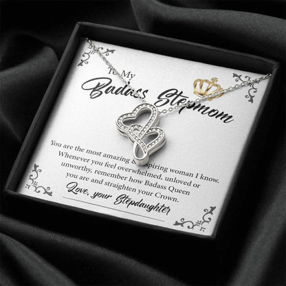 Badass Stepmom - Hearts Double Hearts Necklace