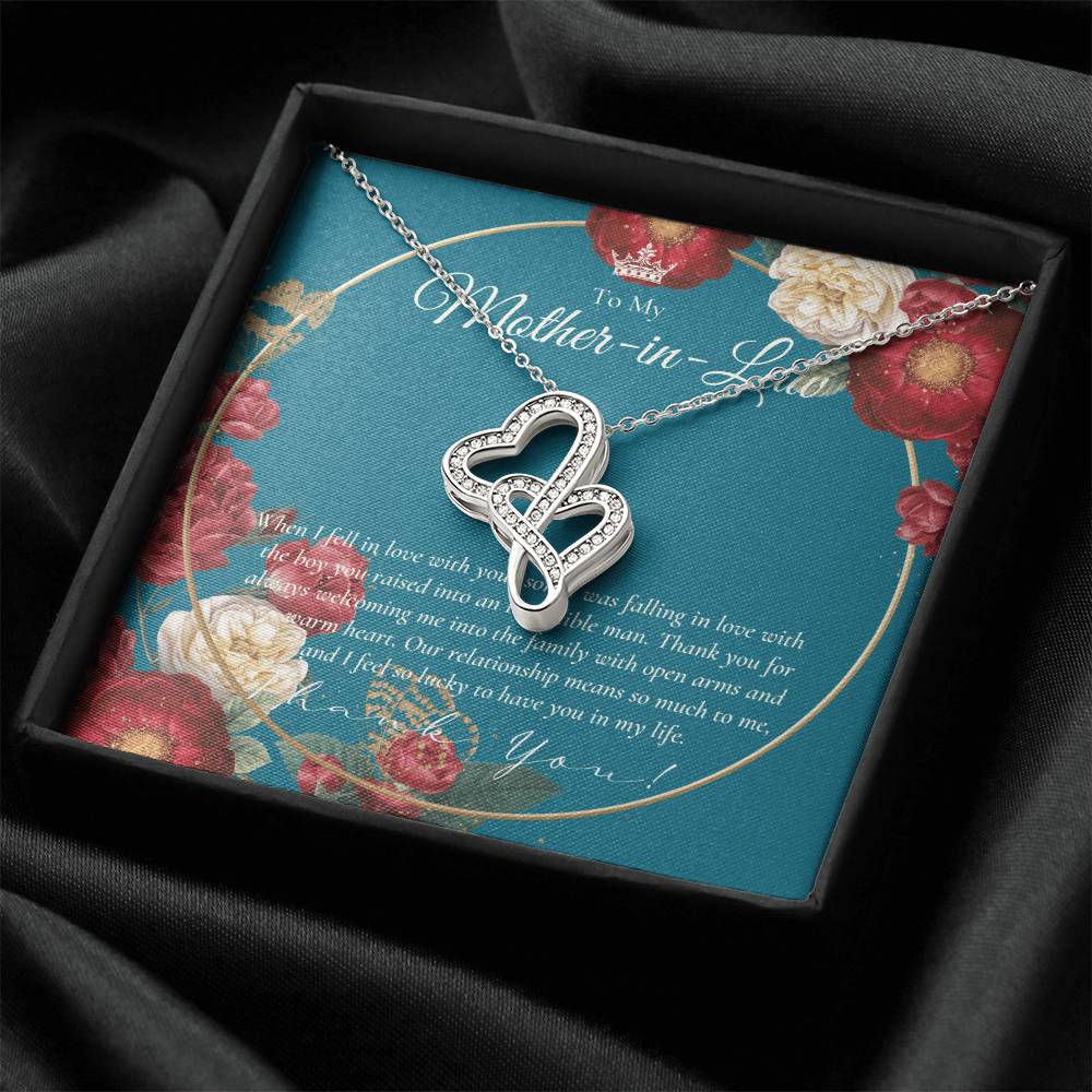 Mother In Law Gift  Mom In Law Jewelry  Mother's Day Gift For Mother-In-Law  Gift For Mother In Law  Mother-In-Law Nec 2 Double Hearts Necklace
