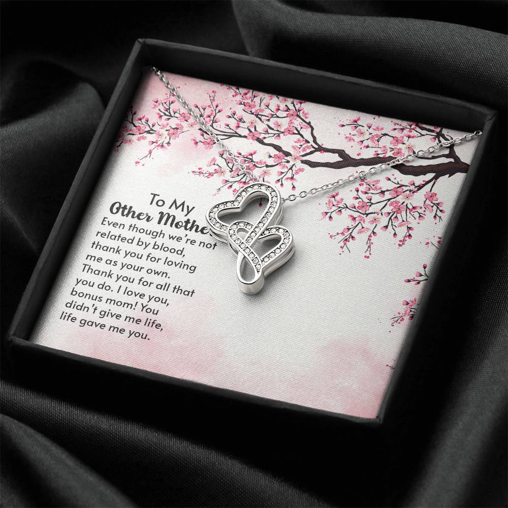 To My Mother -  Double Hearts Necklace