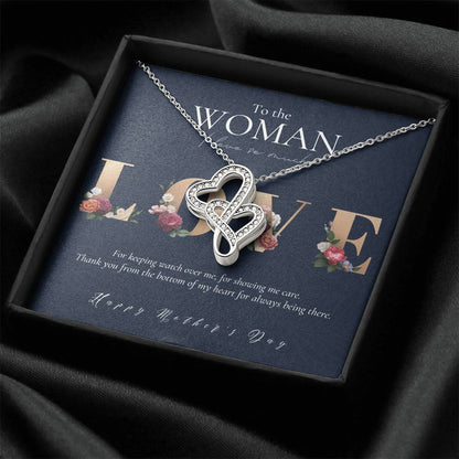 Mother's Day  Gift For Mom  Gift For Mom From Daughter  Gift For Mom From Son  Mom Necklace  Mother's Day Gift From Da Double Hearts Necklace