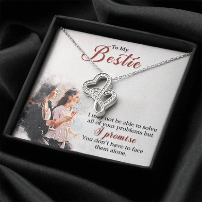 To My Best Friend-Necklace For Gift Double Hearts Necklace