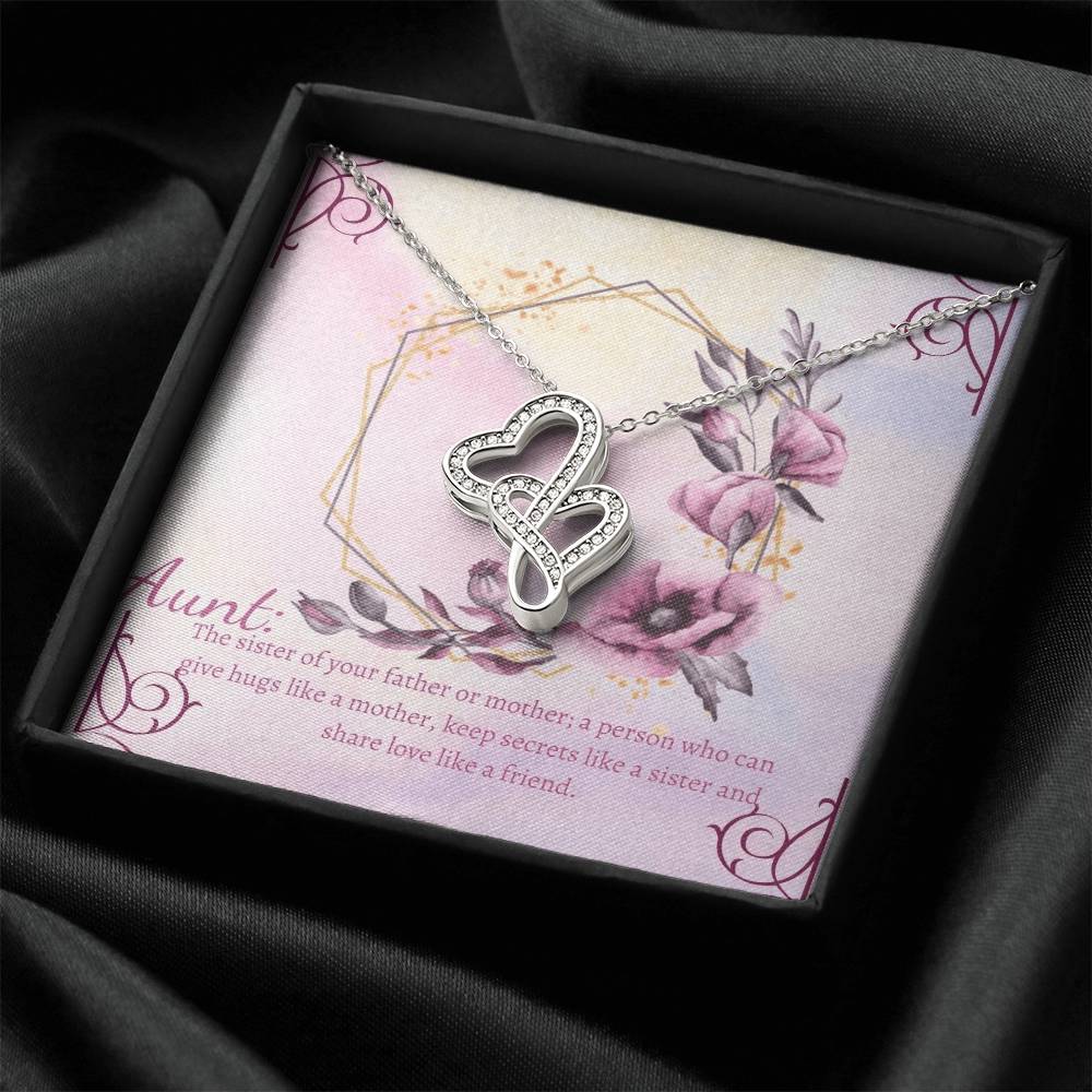 Aunt Gift Aunt Charm Aunt Jewelry New Aunt Best Auntie Ever Aunt Necklace My Aunt Loves Me Auntie Double Hearts Necklace