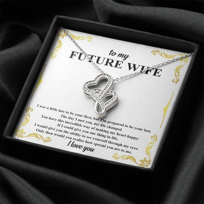Husband To Wife Gifts - Wife Gift - To My Wife Necklace - Heart Necklace - Husband To Wife Gift - Wife Necklace Gift - Double Hearts Necklace