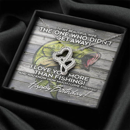To My Beautiful Wife Necklace  Anniversary Gift For Wife Birthday Gift For Wife Gift For Wife - The One Who Didn't Get Double Hearts Necklace