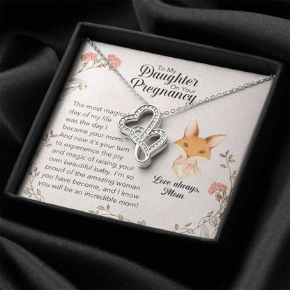The Most Magical Day Heart Necklace Double Hearts Necklace