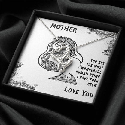 Mother's Day Best Gift Double Hearts Necklace