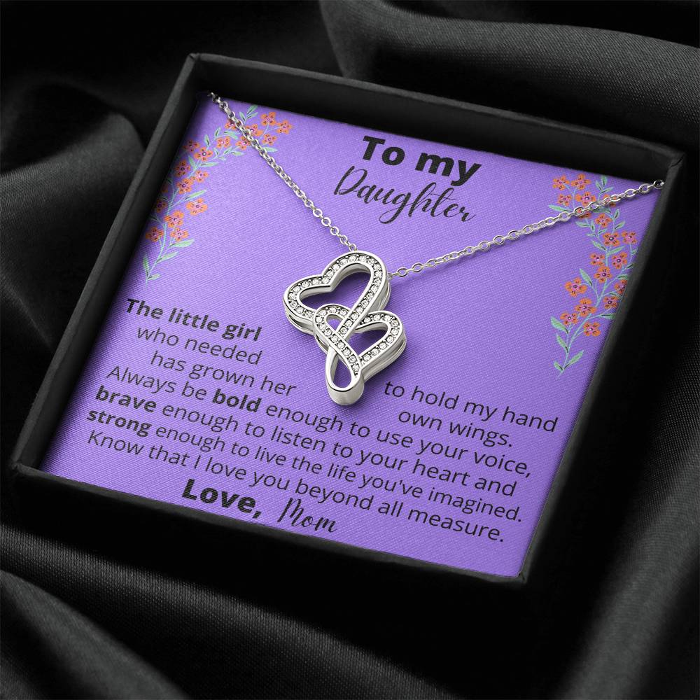 The Little Girl Who -  Double Hearts Necklace
