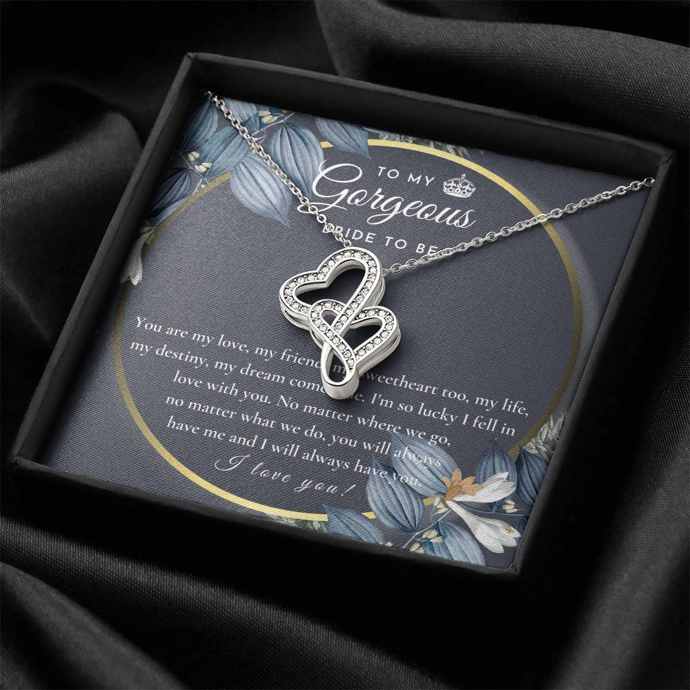 Engagement Gift For Bride To Be Future Wife Necklace Bride To Be Necklace Gift For Bride Sentimental Gift For Future B Double Hearts Necklace