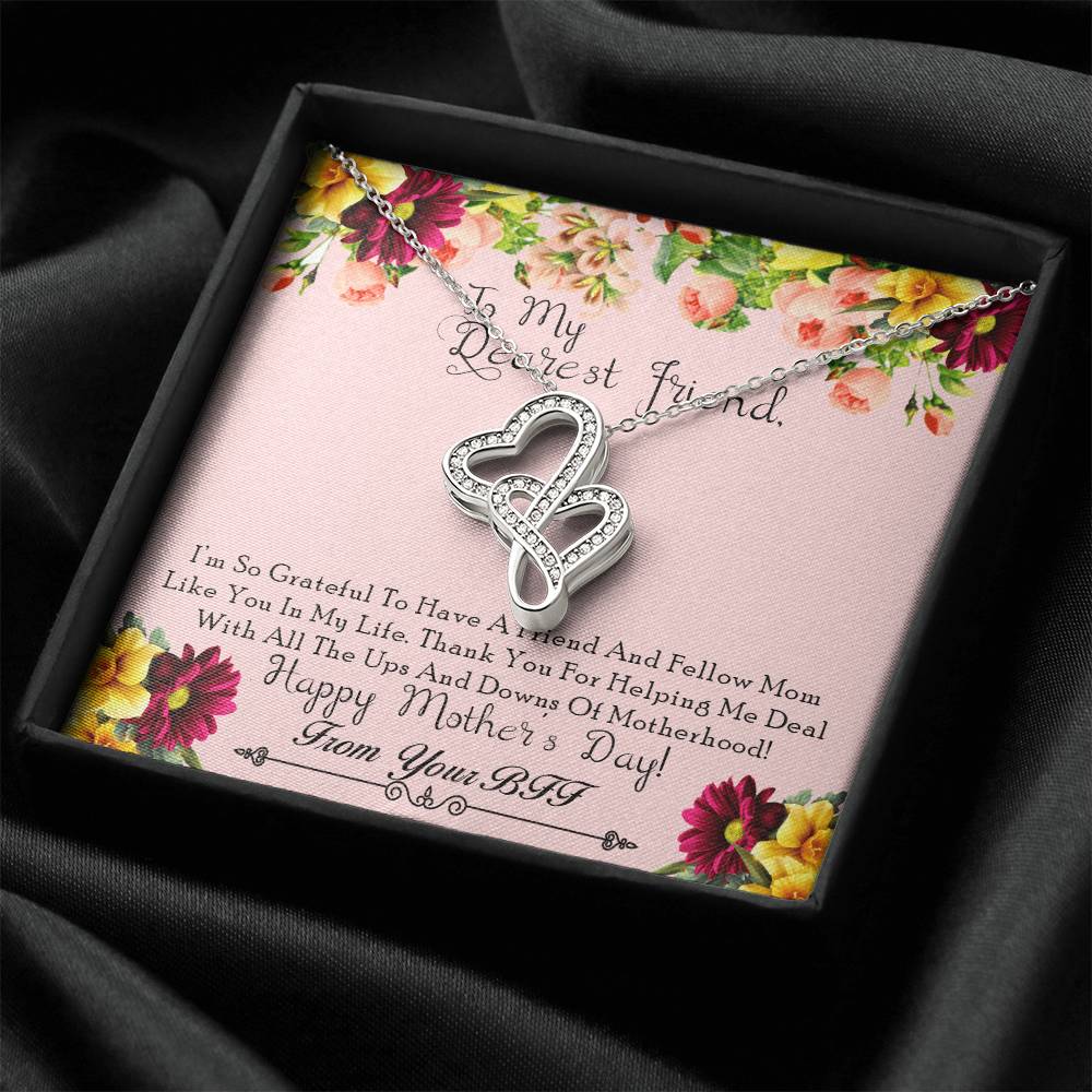 Personalized Gift To My Mom Necklace Birthday Valentines Gift To My Mother Mom Necklace To My Mom Necklace To My Mom M Double Hearts Necklace