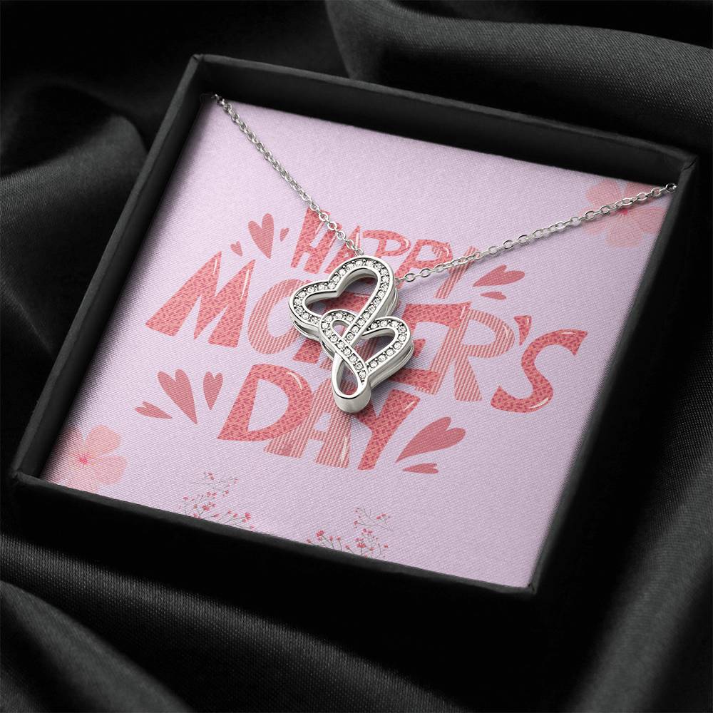 Moms Love Double Hearts Necklace