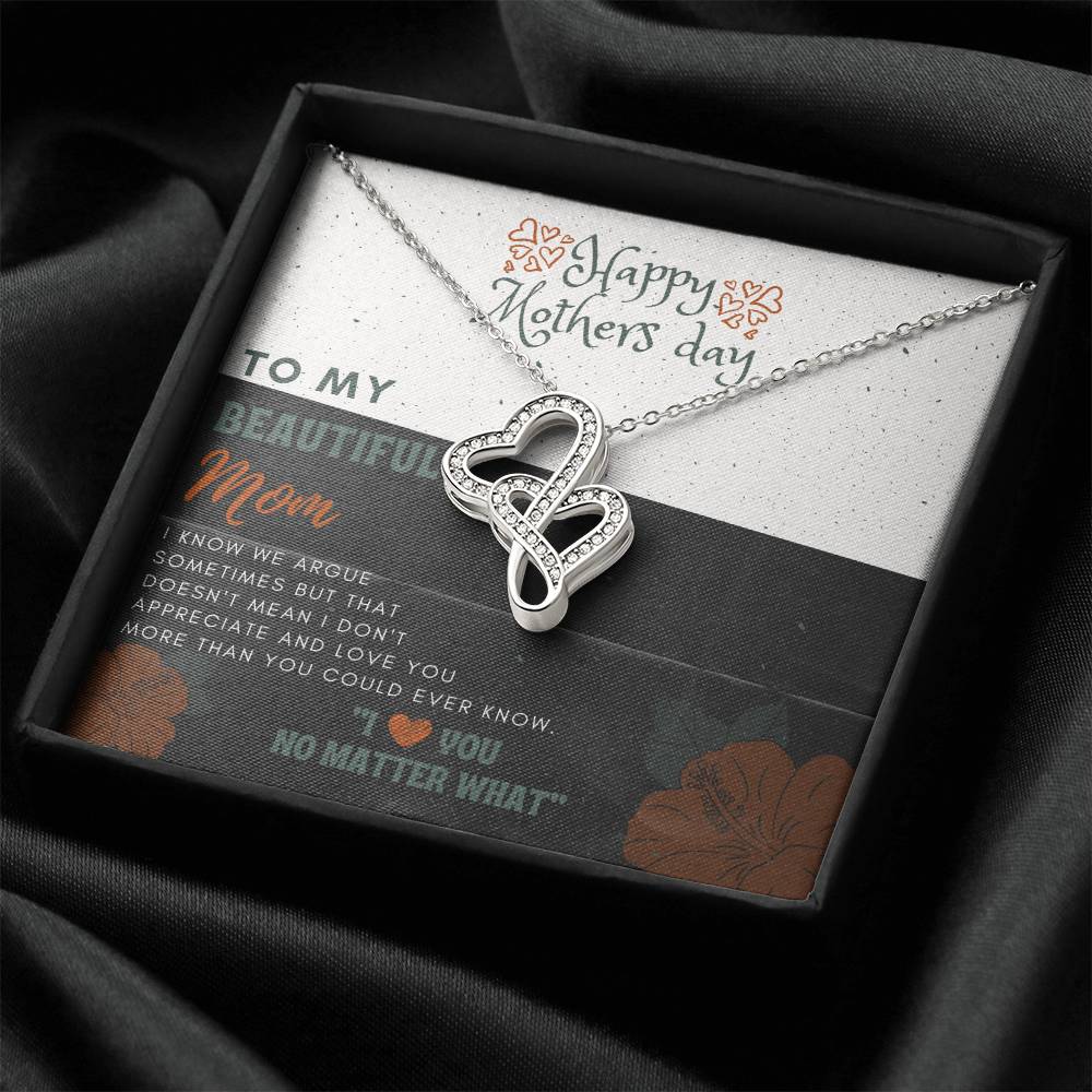 Melt Your Mothers Heart With This Gorgeous  Double Hearts Necklace