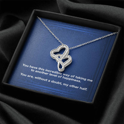 Another Level Of Happiness  Connected Hearts Necklace Double Hearts Necklace