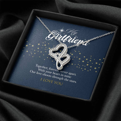 Girlfriend 1 Double Hearts Necklace