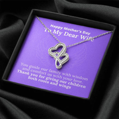 Mother Of My Children Necklace Double Hearts Necklace