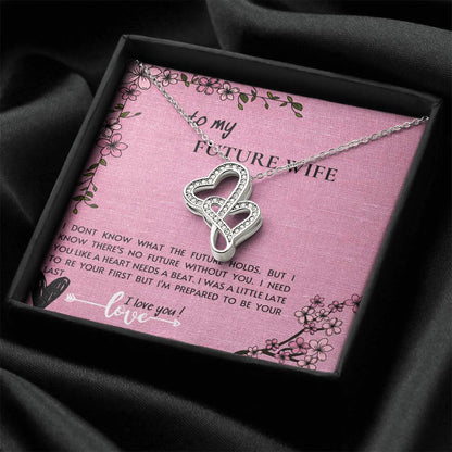 Gift To My Future Wife 2 Double Hearts Necklace