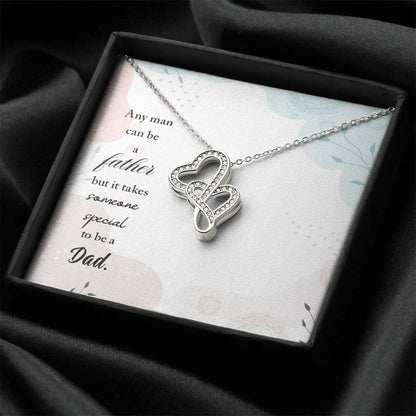 Husband - Drive Safe I Need You Here With Me -  1 Double Hearts Necklace