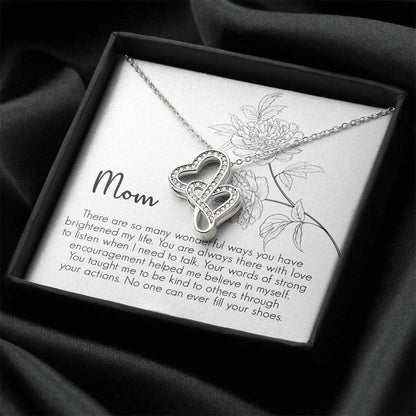 Mother's Day Gift  Necklace For Mom  Mother's Day Necklace  Best Gift For Mom  Mother's Day Necklace 3 Double Hearts Necklace