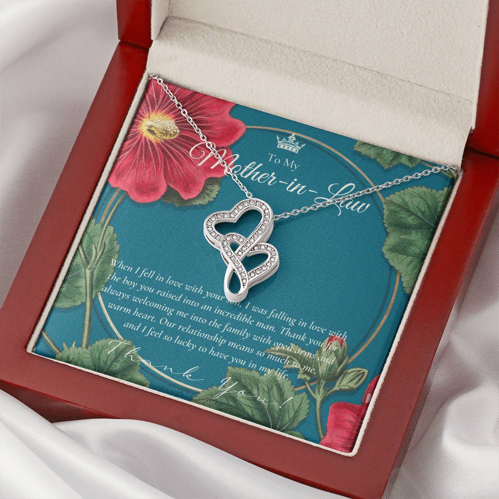 Mother In Law Gift  Mom In Law Jewelry  Mother's Day Gift For Mother-In-Law  Gift For Mother In Law  Mother-In-Law Nec 4 Double Hearts Necklace
