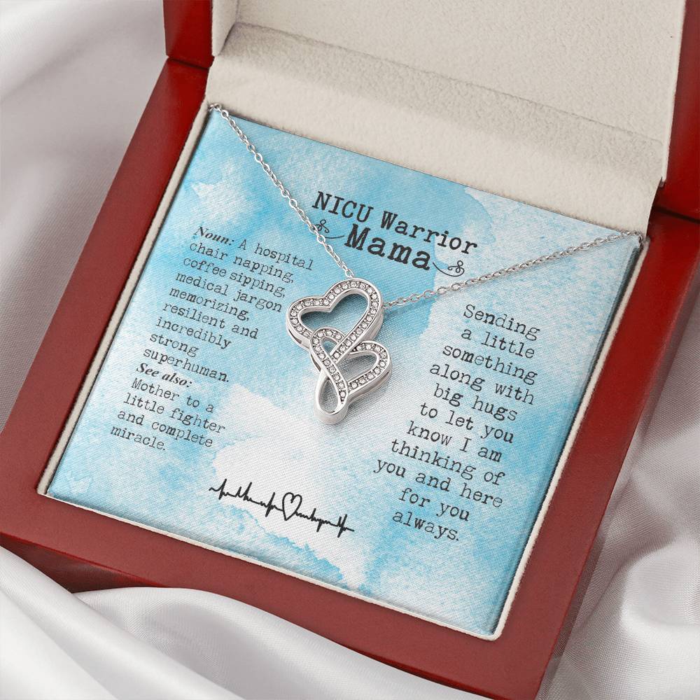 Nicu Mama Heart Necklace Double Hearts Necklace