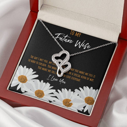 To My Future Wife The Day I Met You My Life Changed Double Hearts Necklace