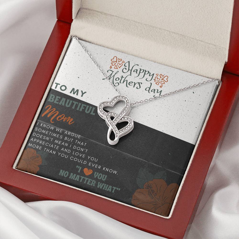 Melt Your Mothers Heart With This Gorgeous  Double Hearts Necklace