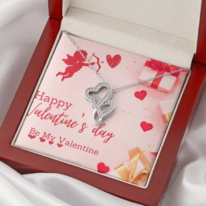 Gorgeous  Be My Valentine Double Hearts Necklace