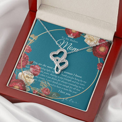 Single Mom Gift Mothers Day Gift Present For Single Mother Super Mom Necklace Gift For Single Mother Jewelry For Mom 1 Double Hearts Necklace