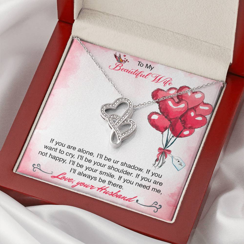Beautiful  Double Hearts Necklace