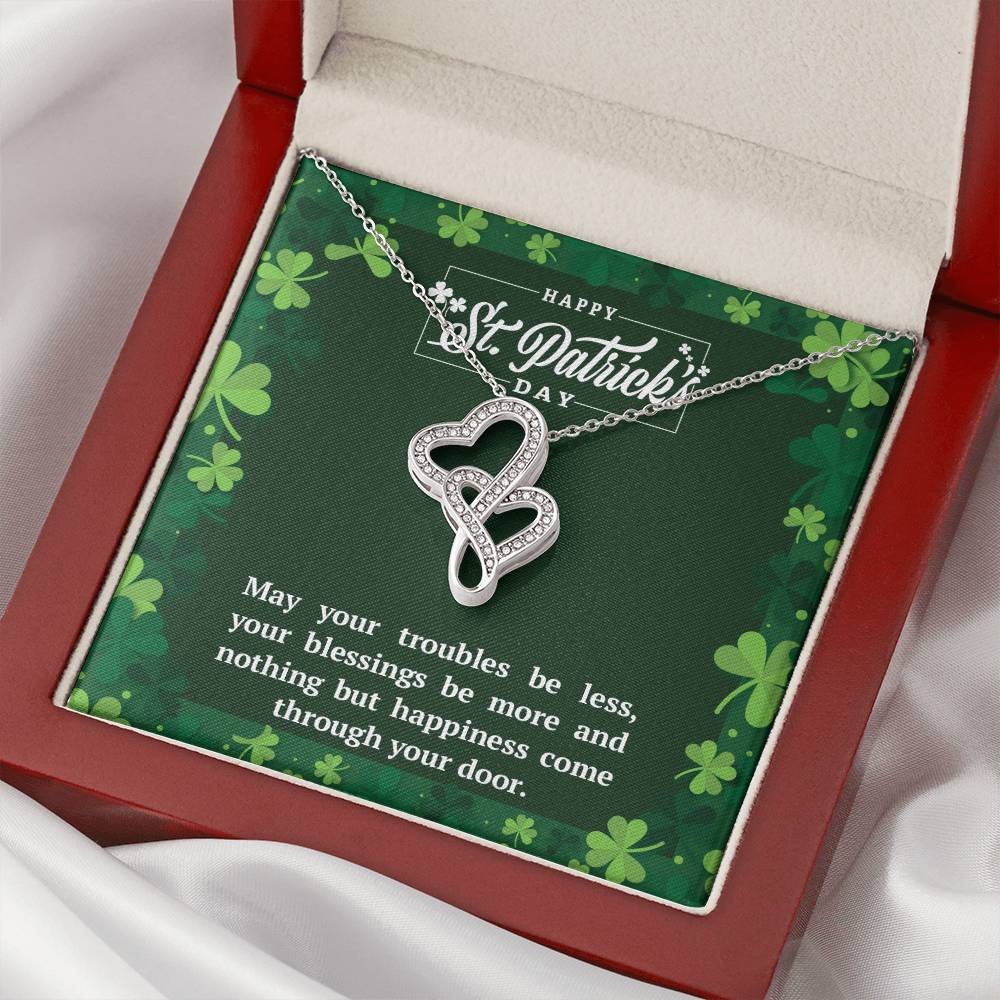 May Your Troubles Be Less -  Double Hearts Necklace