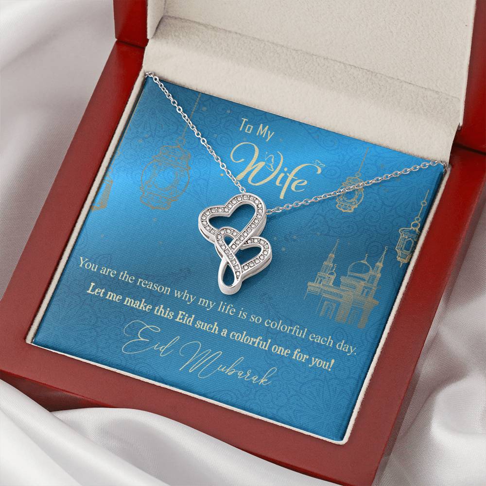 Necklace For My Wife To My Wife Heart Pendant Necklace Heart To My Wife Necklace Anniversary Gift Birthday Gift For Wi Double Hearts Necklace