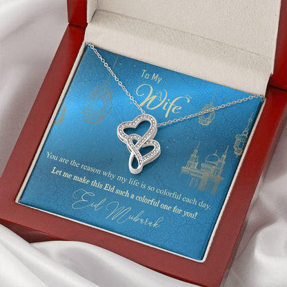 Necklace For My Wife To My Wife Heart Pendant Necklace Heart To My Wife Necklace Anniversary Gift Birthday Gift For Wi Double Hearts Necklace