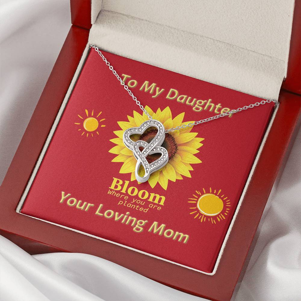 To My Daughter Jewellery Gift For Daughter From Mom  Daughter Gift From Mom Valentines Day Gift  Double Hearts Necklace