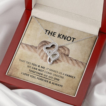 Sweetest Hearts - To My Wife Necklace Love Your Husband - To My Wife Necklace Anniversary Gift For Wife Gift For Wife  1 Double Hearts Necklace