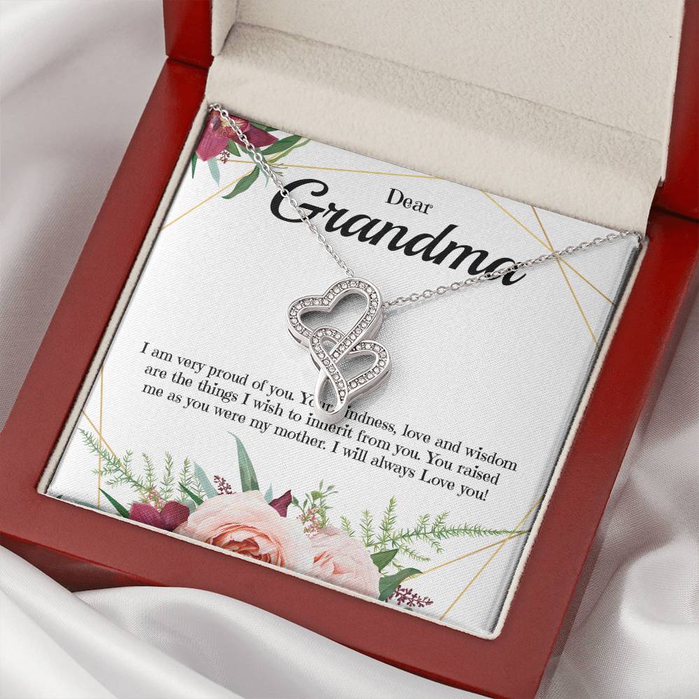 For Grandma 1 Double Hearts Necklace