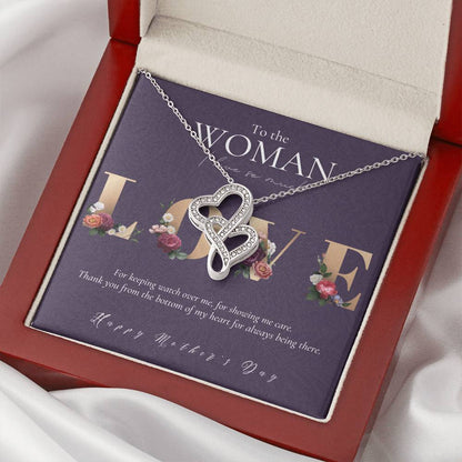 Mother's Day  Gift For Mom  Gift For Mom From Daughter  Gift For Mom From Son  Mom Necklace  Best Mom Gift Message Car Double Hearts Necklace
